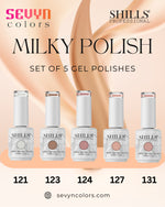 image, Milky Gel Polish Set of 5 – Shills Professional | Nude & Neutral Collection | Sevyn Colors