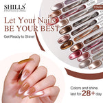 image, Shills Burnt Tea Mocha Cat Eye Gel Polish Set (12 Colors) | Magnetic Nail Art Kit | HEMA & TPO Free
