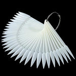 image, Sevyn Colors Nail Display Fan Sticks – 50pcs Nail Art Practice Tips with Ring | Stiletto Shape Swatch Sticks for Gel, Polish & Design Display