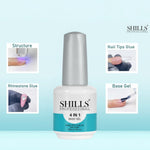 image, Shills Professional 4-in-1 Base Gel – Strengthening Builder, Base Coat, Slip Solution & Nail Glue for Gel, Acrylic & Poly Gel Nails