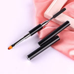 image, Sevyn Colors Dual-Ended Nail Art Tool 2 in 1 Cuticle Pusher & Gel Nail Brush with Nylon Hair and Steel Tip for Acrylic & Gel Nails