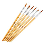 image, Sevyn Colors Acrylic Nail Brush Set – 6pcs Wooden Handle Kolinsky-Style Brushes for Acrylic Nail Art & Sculpting