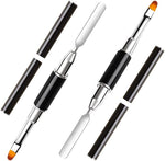 image, Sevyn Colors Dual-Ended Nail Art Tool 2 in 1 Cuticle Pusher & Gel Nail Brush with Nylon Hair and Steel Tip for Acrylic & Gel Nails