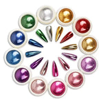 image, Sevyn Colors Chrome Nail Powder Set 12 Metallic Mirror Chrome Pigments for Nail Art, Gel & Acrylic Nails