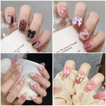 image, Sevyn Colors 3D Bow Nail Art Charms Set – 3D Acrylic Nail Bows & Pearls in 7 Pastel Colors for DIY Nail Decoration