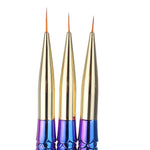 image, Sevyn Colors 3-Piece Mermaid Nail Art Detailing Brush Kit – Fine Tip Brushes for Perfect Lines