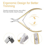 image, Sevyn Colors Professional Cuticle Nipper Stainless Steel Cuticle Trimmer with Gold Handle for Manicure & Pedicure