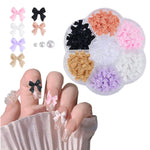 image, Sevyn Colors 3D Bow Nail Art Charms Set – 3D Acrylic Nail Bows & Pearls in 7 Pastel Colors for DIY Nail Decoration