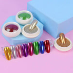 image, Sevyn Colors Chrome Nail Powder Set 12 Metallic Mirror Chrome Pigments for Nail Art, Gel & Acrylic Nails