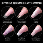 image, Sevyn Colors Nail Art Stamper Kit Clear Silicone Nail Stamper with Scraper for Easy French Tips, DIY Nail Design & Stamping