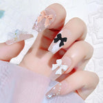 image, Sevyn Colors 3D Bow Nail Art Charms Set – 3D Acrylic Nail Bows & Pearls in 7 Pastel Colors for DIY Nail Decoration