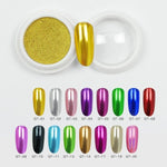 image, Sevyn Colors Chrome Nail Powder Set 12 Metallic Mirror Chrome Pigments for Nail Art, Gel & Acrylic Nails