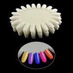 image, Sevyn Colors Natural Nail Art Display Wheel – 10PCS Nail Polish Swatch Rounds for Gel, Acrylic & Practice Designs