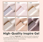 image, Bolt Bee Neutral Gel Nail Polish Set – 6 Colors Nude, Beige, Taupe, Pink, Ivory, Grey | All Season Gel Polish Kit