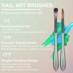 image, Sevyn Colors Professional Acrylic Nail Brush Set – Sizes 6, 8, 10, 12 | Kolinsky-Style Brushes for Acrylic Application