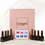 image, Emigel Professional Jelly Glass UV Gel Polish Set – 6 Vibrant Soak-Off Shades with Base & Top Coat
