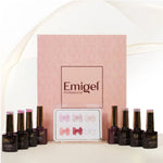 image, Emigel Professional Translucent UV Gel Polish Set – 6 Special Soak-Off Shades with Base & Top Coat