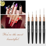 image, Sevyn Colors 5pcs Professional Nail Art Liner Brush Set – Ultra-Fine Detail Brushes for Gel, Acrylic & Nail Art Design