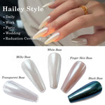 image, Sevyn Colors Pearl Chrome Nail Powder Iridescent Aurora Mirror Effect for Nails, White Pearl Pigment for Gel Polish, with Applicator