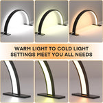 image, Sevyn Colors Half Moon LED Nail Desk Lamp – Adjustable Warm to Cool Light, Professional Salon Lighting for Manicure, Tattoo, Beauty & Skincare