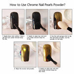 image, Sevyn Colors Aurora Chrome Mirror Pearl Powder Set – 6 Colors Iridescent Nail Art Pigment