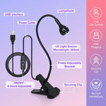 image, Sevyn Colors Clip-On Flexible UV LED Nail Light – USB Powered Mini Lamp for Gel Nail Art Curing | Portable Single Finger UV Light