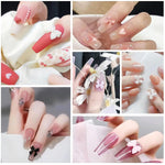 image, Sevyn Colors 3D Bow Nail Art Charms Set – 3D Acrylic Nail Bows & Pearls in 7 Pastel Colors for DIY Nail Decoration