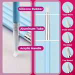 image, Sevyn Colors 5PCS Silicone Nail Art Tools with Dotting Pens – Dual-Ended Nail Sculpting Brushes for Gel Polish, Cleanup & Detailing