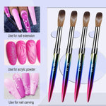 image, Sevyn Colors 4-Piece Acrylic Brush Set – Professional Nail Art Brushes for Acrylic Nails & Detailed Designs