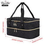 image, Double Handle Nail Art & Makeup Organizer Bag – 2 Layer Portable Storage Case
