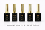 image, MC MEE Exquisite Stone Cat Eye Gel Polish N07 – Pack of 5 (15ml Each) Soak Off UV/LED Magnetic Glitter Nail Polish Set