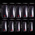 image, Shills Professional Full Cover Nail Tips – 500pcs Clear (10 Sizes: 0–9) | Transparent ABS Tips for Acrylic, Gel & Press-On Nails