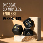 image, Fingertips 6 in 1 Top Coat Gel | 15gm UV LED Soak Off Gel Top Coat | High Gloss No Wipe Top Coat | Long Lasting Scratch Resistant | Professional Salon & DIY Use