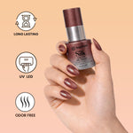 image, Fingertips Silk Cat Eye Gel Nail Polish Shade 10 - Burnt Rust | Magnetic Cat Eye UV LED Soak Off Gel Polish | Long Lasting High Shine Glitter Nail Art Gel | Professional Salon Finish | 12ml