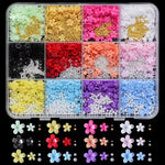 image, Sevyn Colors 3D Resin Flower & Pearl Nail Art Charms Kit - 12 Colors | Kawaii DIY Manicure Supplies