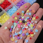 image, Sevyn Colors 3D Resin Flower & Pearl Nail Art Charms Kit - 12 Colors | Kawaii DIY Manicure Supplies