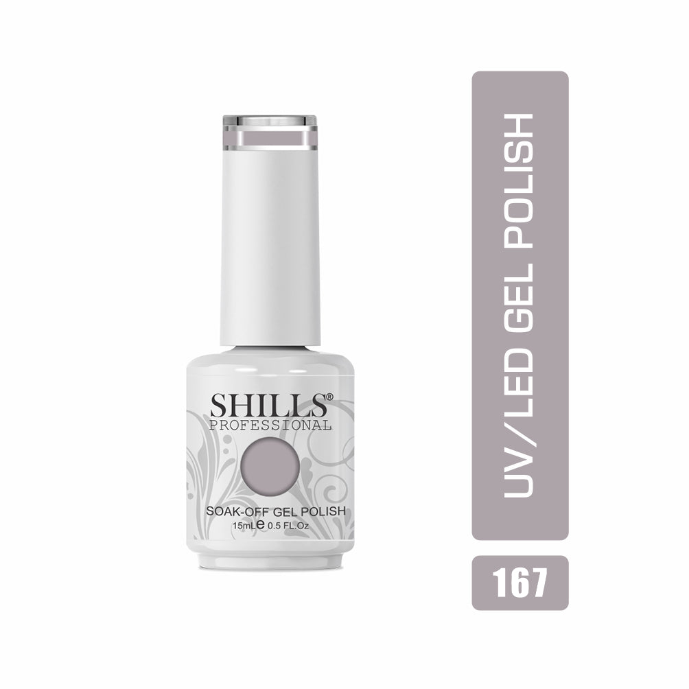Shills Professional Gel Polish 15ml Long-Lasting UV/LED Soak-Off Nail Gel Color for Salon & Home Use (Shade - 167)