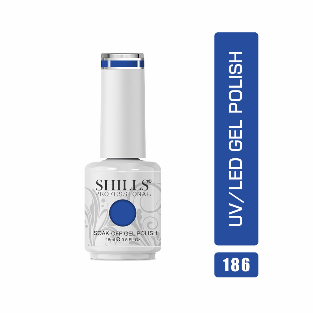 Shills Professional Gel Polish 15ml Long-Lasting UV/LED Soak-Off Nail Gel Color for Salon & Home Use (Shade - 186)