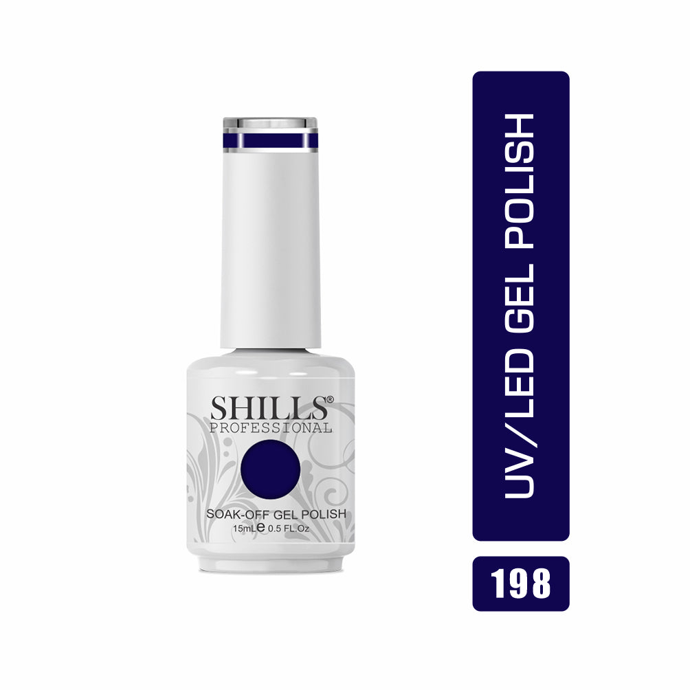 Shills Professional Gel Polish 15ml Long-Lasting UV/LED Soak-Off Nail Gel Color for Salon & Home Use (Shade - 198)
