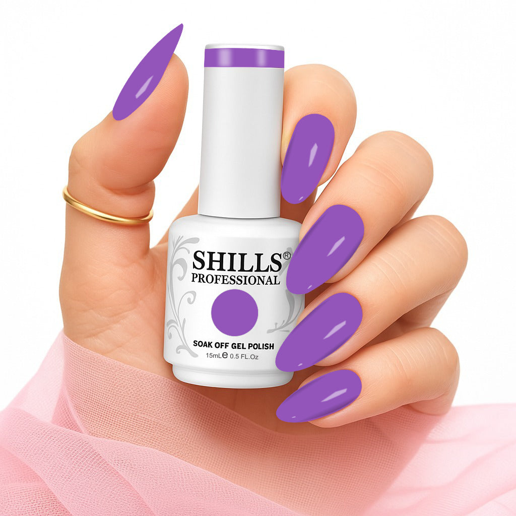 Shills Professional Gel Polish 15ml Long-Lasting UV/LED Soak-Off Nail Gel Color for Salon & Home Use (Shade - 201)