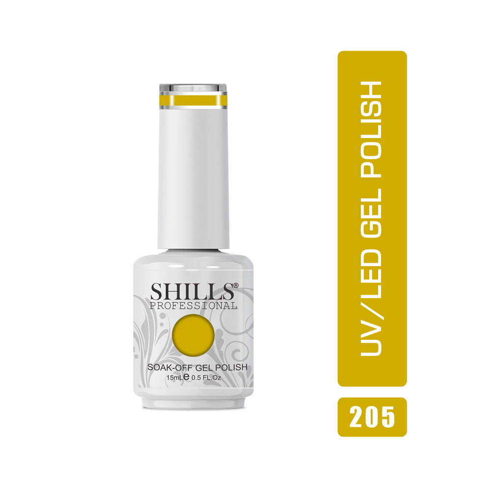 Shills Professional Gel Polish 15ml Long-Lasting UV/LED Soak-Off Nail Gel Color for Salon & Home Use (Shade - 205)