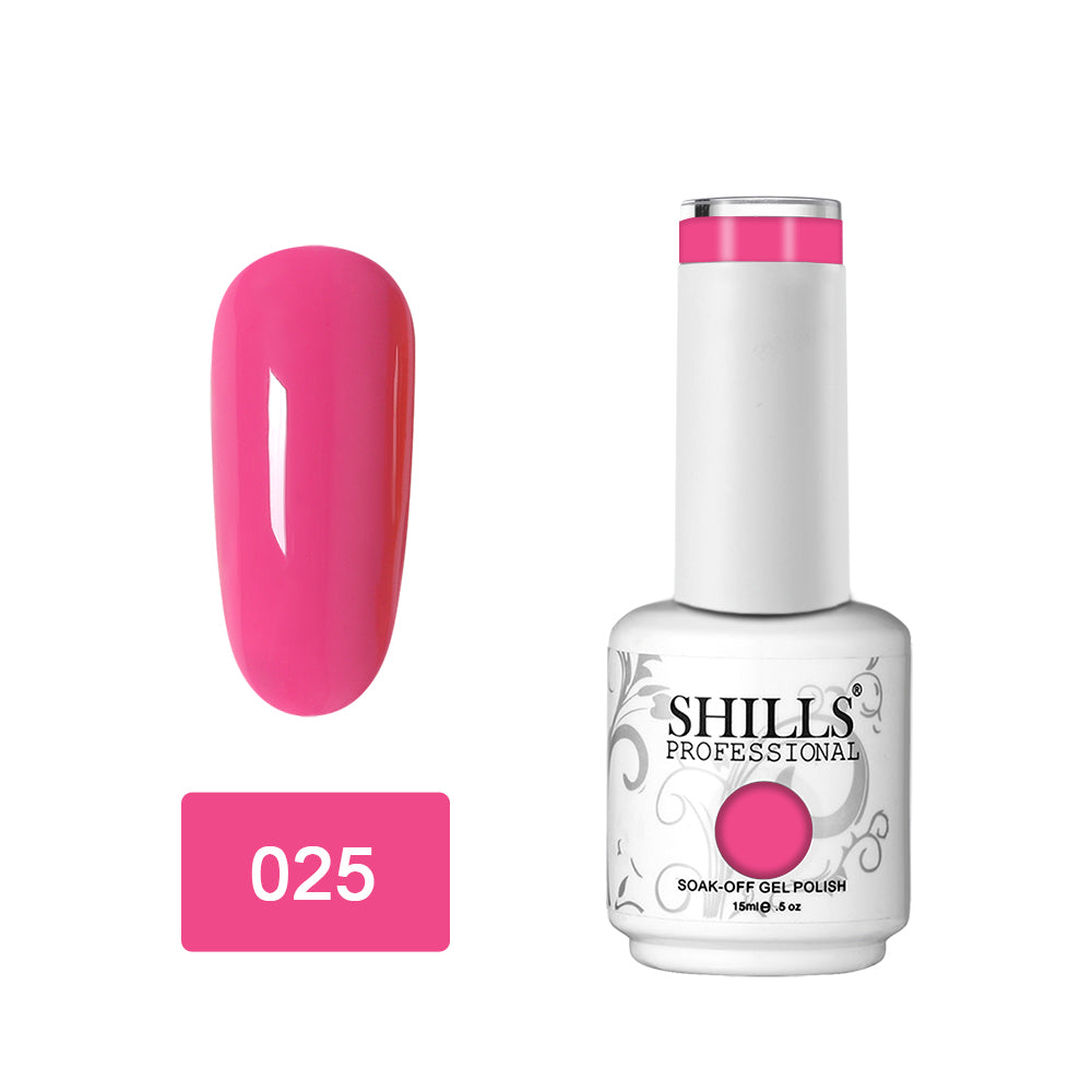 Shills Professional Gel Polish 15ml Long-Lasting UV/LED Soak-Off Nail Gel Color for Salon & Home Use (Shade - 25)