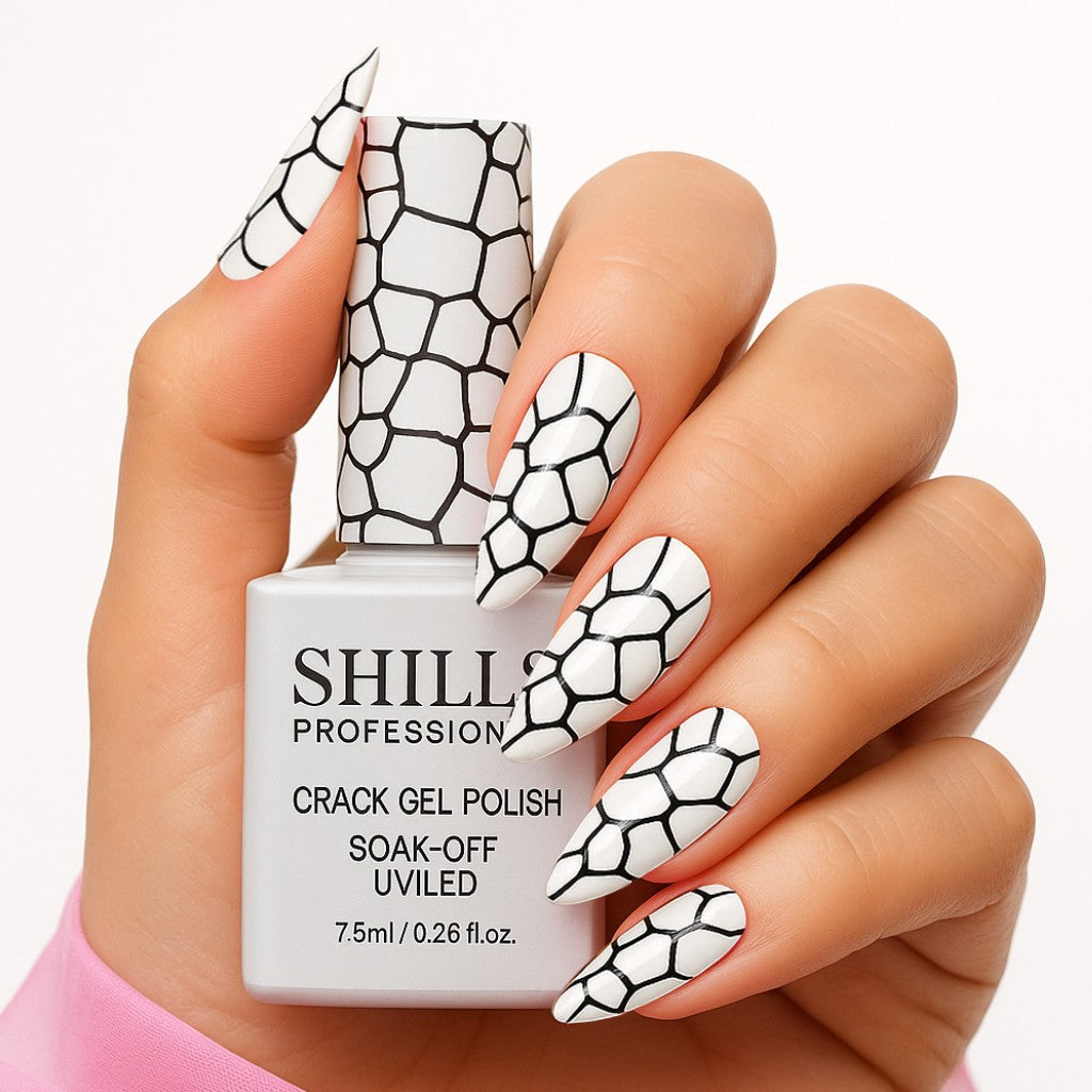 Shills Professional Crack Gel Polish | Crackle Effect UV/LED Gel | Long-Lasting & Durable | Safe Formula (Shade - 274)