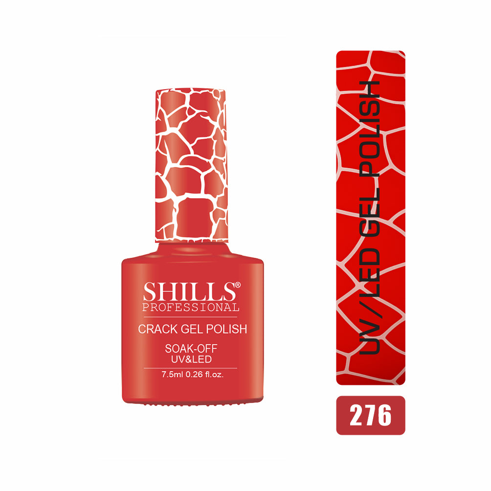 Shills Professional Crack Gel Polish | Crackle Effect UV/LED Gel | Long-Lasting & Durable | Safe Formula (Shade - 276)