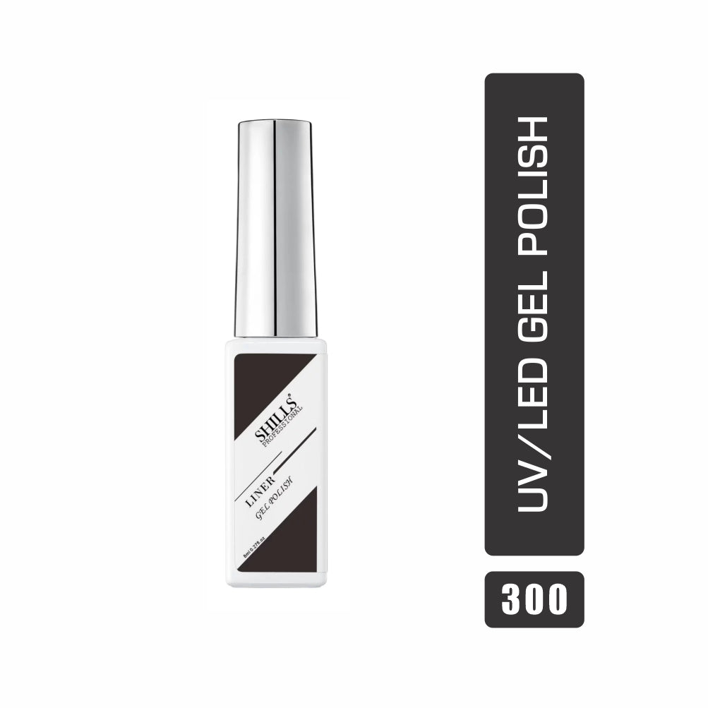 Shills Professional Liner Gel Polish | Precise Detailing & Nail Art | Durable UV/LED Cure | Safe Formula (Shade - 300)