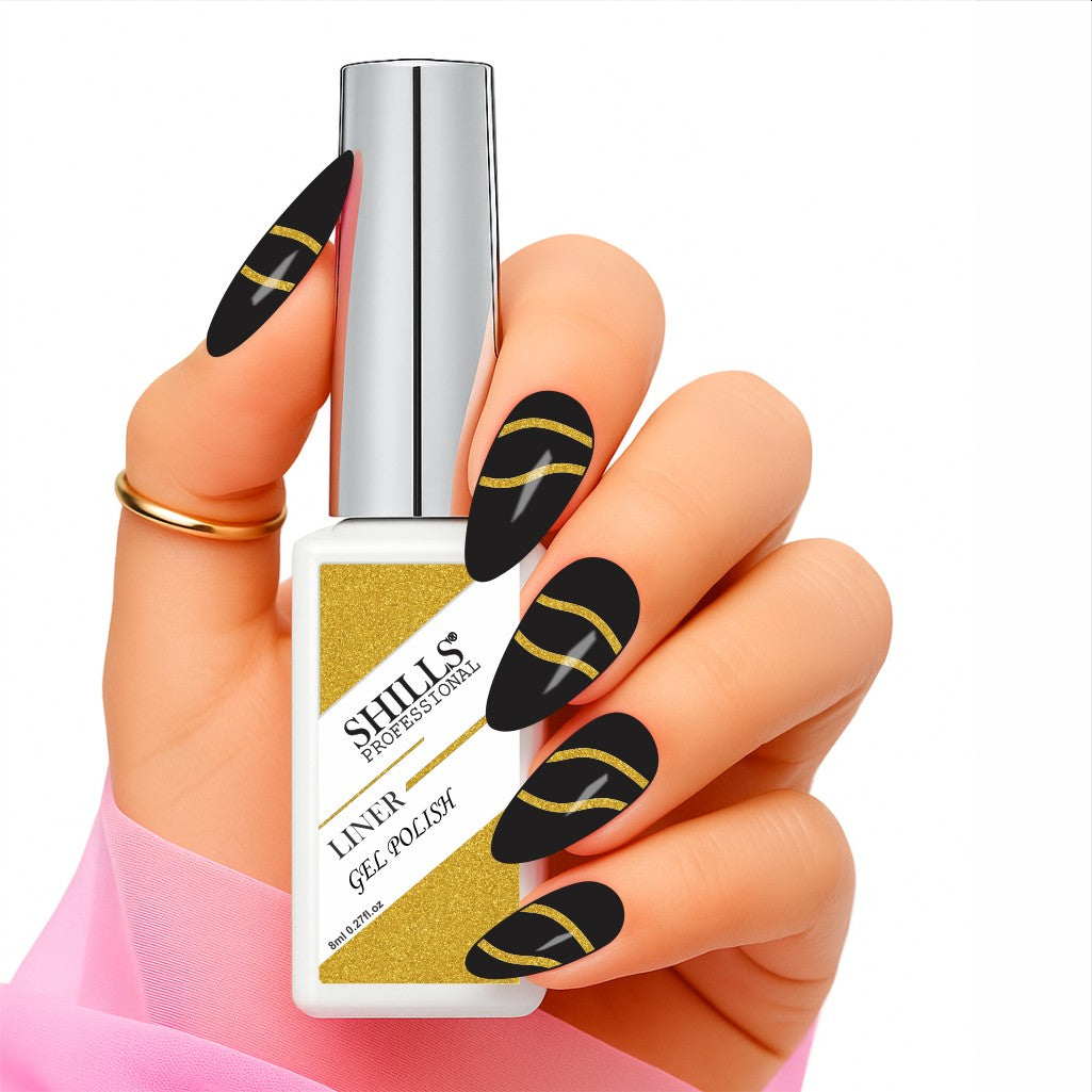 Shills Professional Liner Gel Polish | Precise Detailing & Nail Art | Durable UV/LED Cure | Safe Formula (Shade - 308)