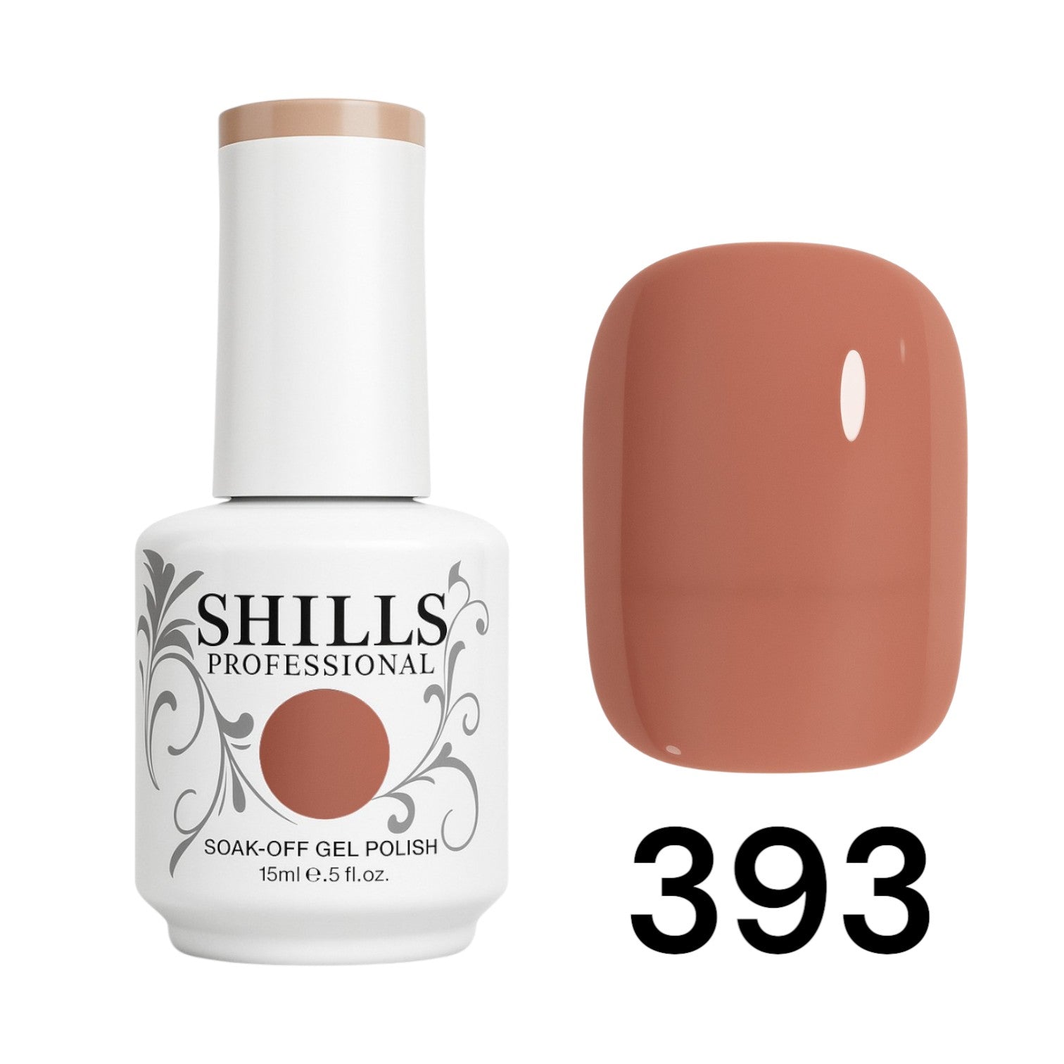 Shills Professional Jelly Gel Polish – Sheer Tint Finish, Glossy Translucent Colors for Nail Art (Shade-393)