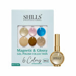 image, Shills Professional Magnetic & Glossy Cat Eye Gel Polish Collection MG02 | 6 Colors (10ml Each)