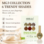 image, Shills Professional Magnetic & Glossy Cat Eye Gel Polish Collection MG03 | 6 Colors (10ml Each)