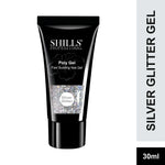 image, Shills Silver Glitter Poly Nail Gel – Fast Building Nail Extension Gel (30ml)